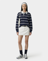Polo de rugby avec logo Serif - Bleu marine/Blanc