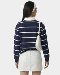 Polo de rugby avec logo Serif - Bleu marine/Blanc