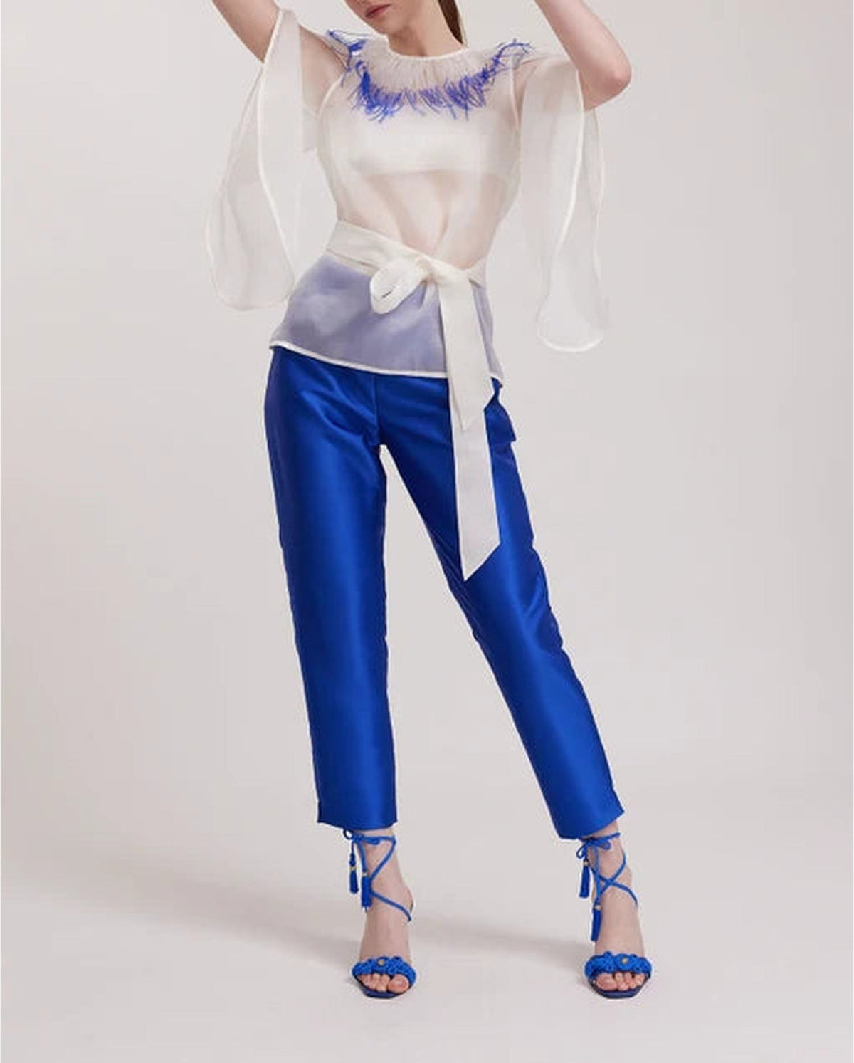 Blouse Stellina en soie - White