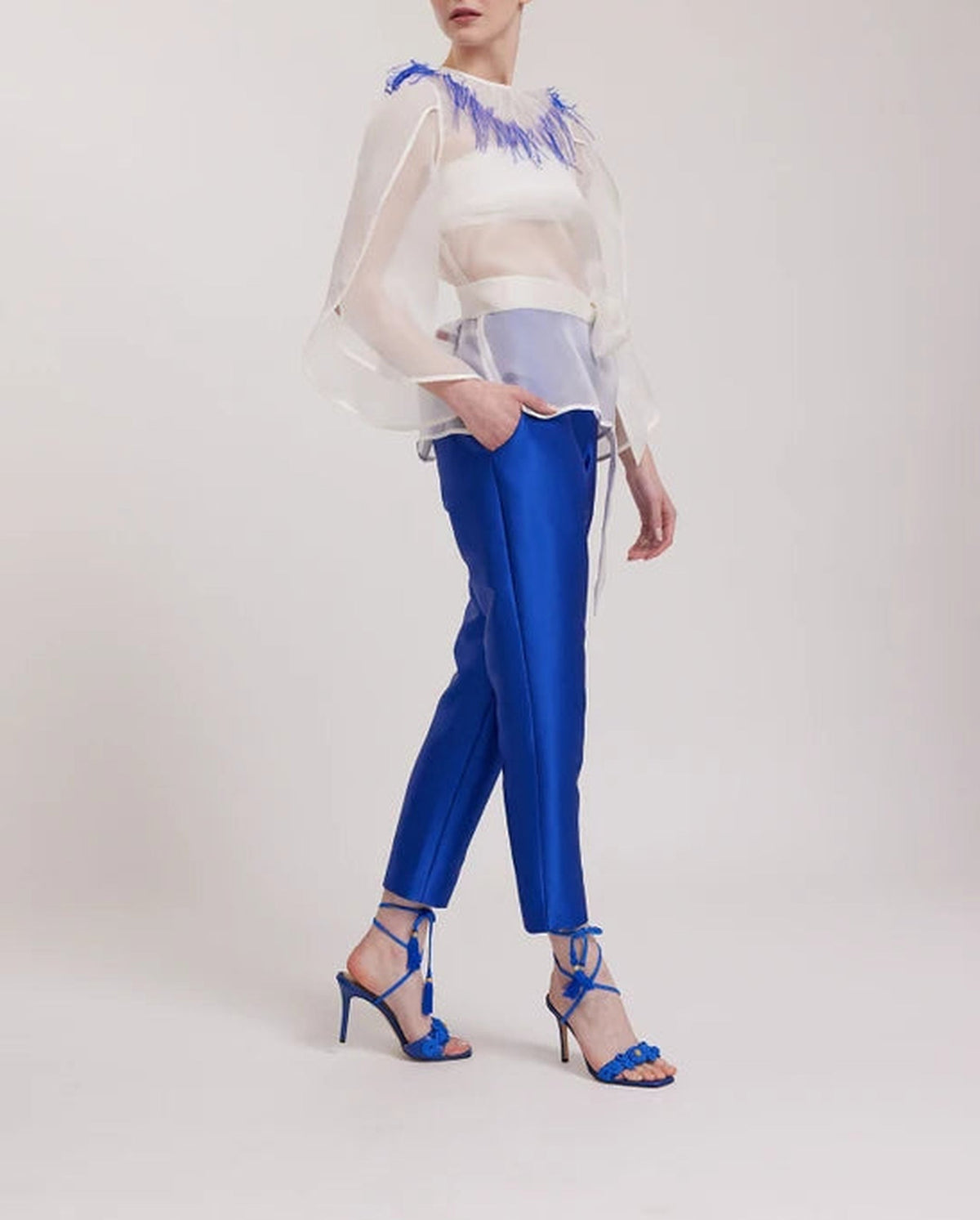 Blouse Stellina en soie - White
