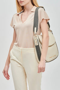 Sac Hobo en cuir - Marshmallow