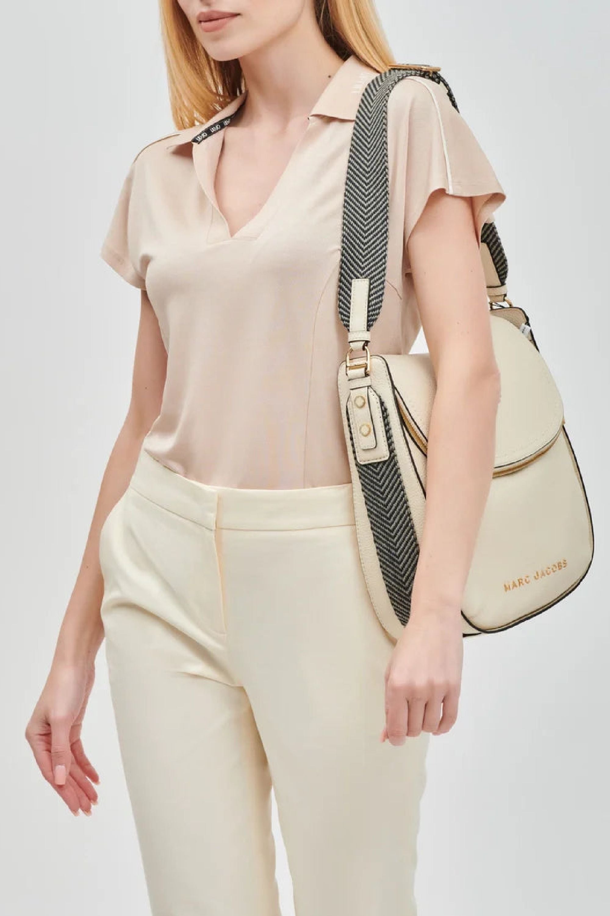 Sac Hobo en cuir - Marshmallow