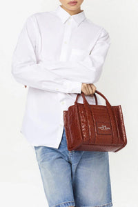 Petit sac à bandoulière The Tote Bag en cuir - Spice Brown