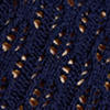Cardigan à col rond en soie bouclée - Lux Navy