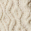 Aran cashmere knitted funnel neck jumper - Classic Cream