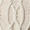Aran sequin turtleneck roll-neck jumper in wool and cashmere blend - Classic Cream