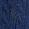 Pull torsadé demi-zippé en laine - Rustic Navy Heather