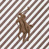 Chemise rayée Custom Fit popeline - Cooper Brown & White