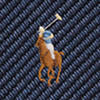 Cravate motif poney Polo en soie - Navy