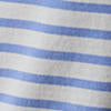 T-shirt rayé à col rond en fil d'Écosse - Deckwash White & Cornflower Blue