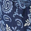 Chemise safari à motif  en lin - Navy Tonal