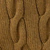 Pull torsadé à col cheminée en cachemire - Camel Melange