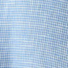 Linen micro houndstooth shirt - Cornflower Blue & White
