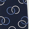 Silk crepe circle tie - Navy