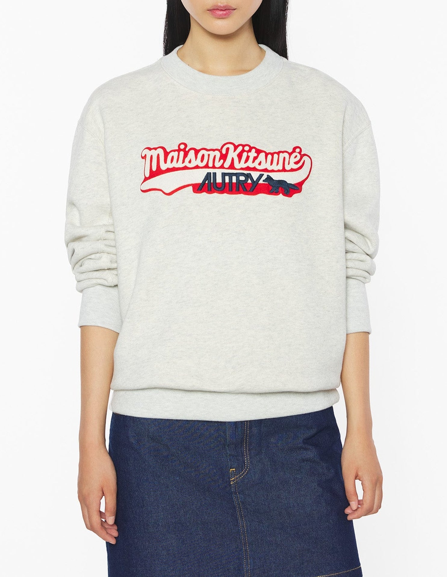 Maison Kitsuné x Autry Sweatshirt - Light Grey Melange