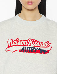 Sweatshirt Maison Kitsuné x Autry - Light Grey Melange
