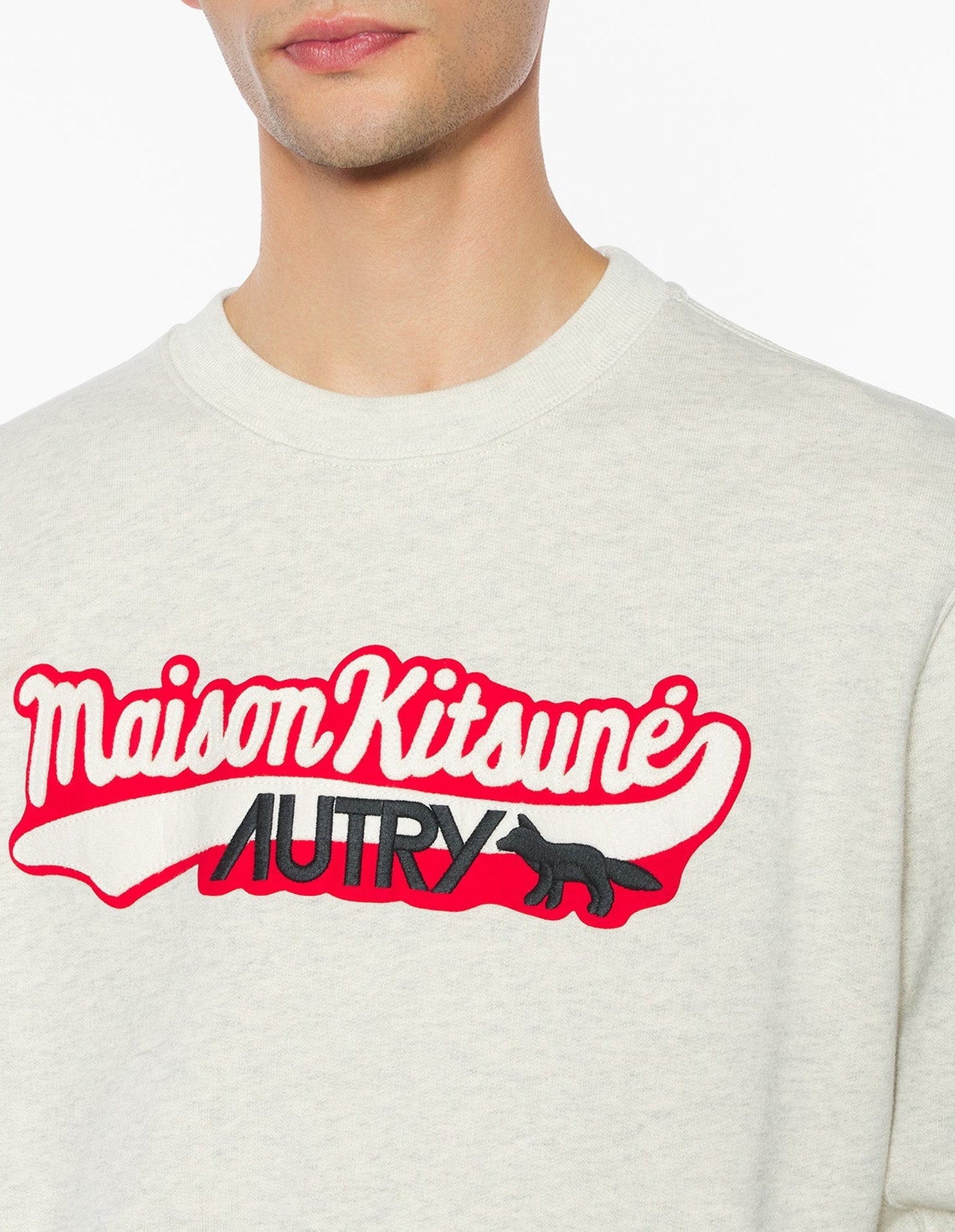 Sweatshirt Maison Kitsuné x Autry - Light Grey Melange
