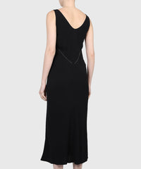 Robe midi à bretelles fines - Black