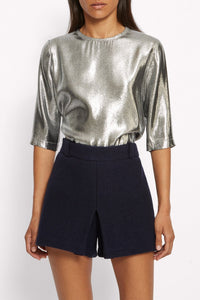 T-Shirt Martial en soie - Silver