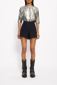 T-Shirt Martial en soie - Silver