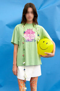 Welcome Reality round-neck T-shirt - Jade