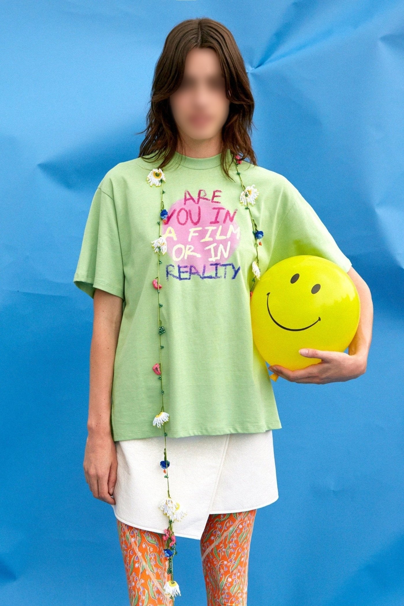 Welcome Reality round-neck T-shirt - Jade