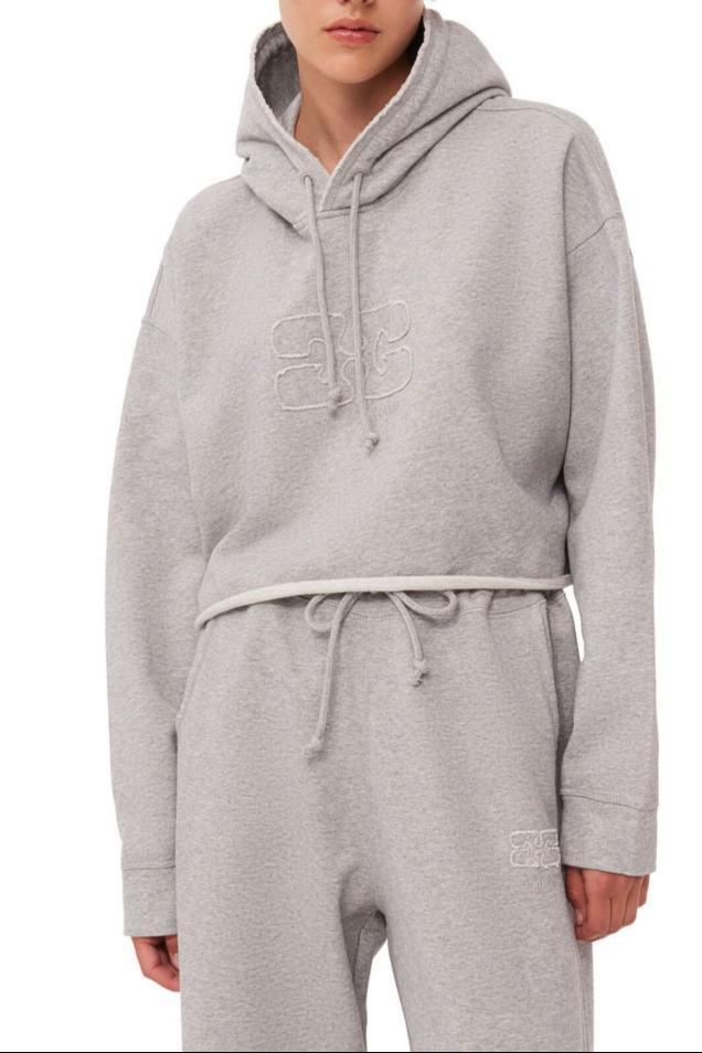 Sweat à capuche court oversize - Paloma Melange