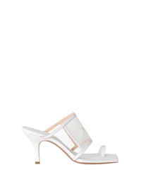 Tabaris Bei 75 leather mules - White