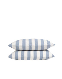 Taies d'oreiller en satin de coton - Bleu