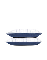 Taies d'oreiller en percale de coton - Bleu