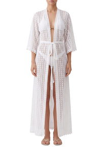 Caftan Tali ceinturé - White