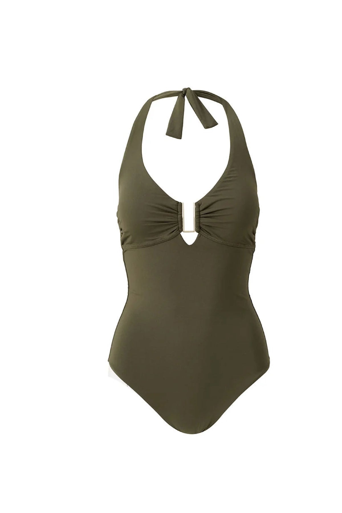 Tampa halter one-piece swimsuit - Olive