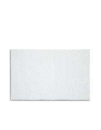 Tapis de bain en coton nid d'abeille - Blanc