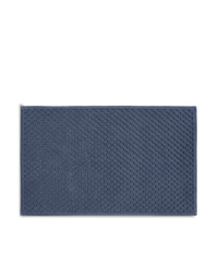 Cotton honeycomb bath mat - Blue