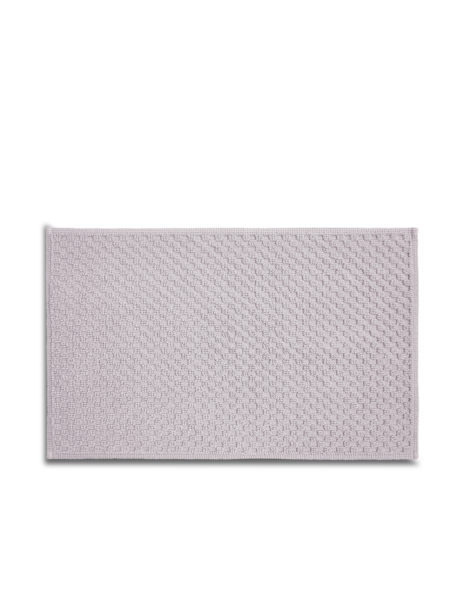 Tapis de bain en coton nid d'abeille - Lilas
