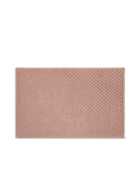 Tapis de bain en coton nid d'abeille - Vieux Rose