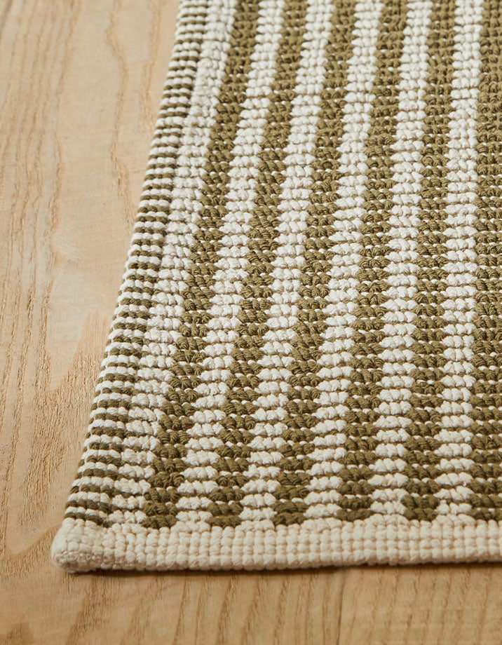 Tapis tissé en coton - Mousse