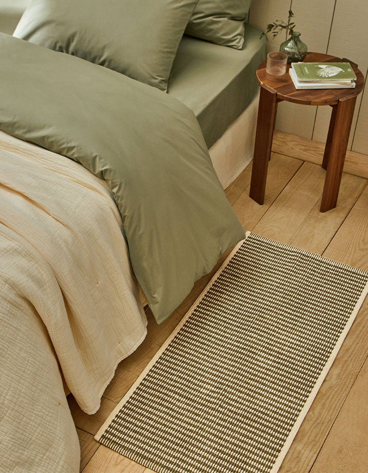 Tapis tissé en coton - Mousse