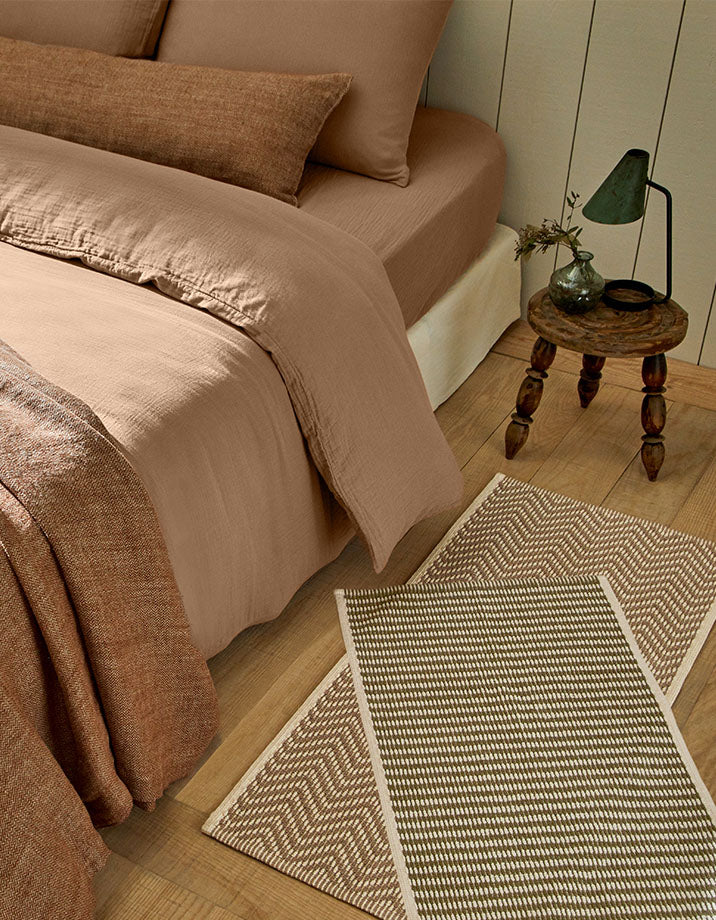 Tapis tissé en coton - Mousse