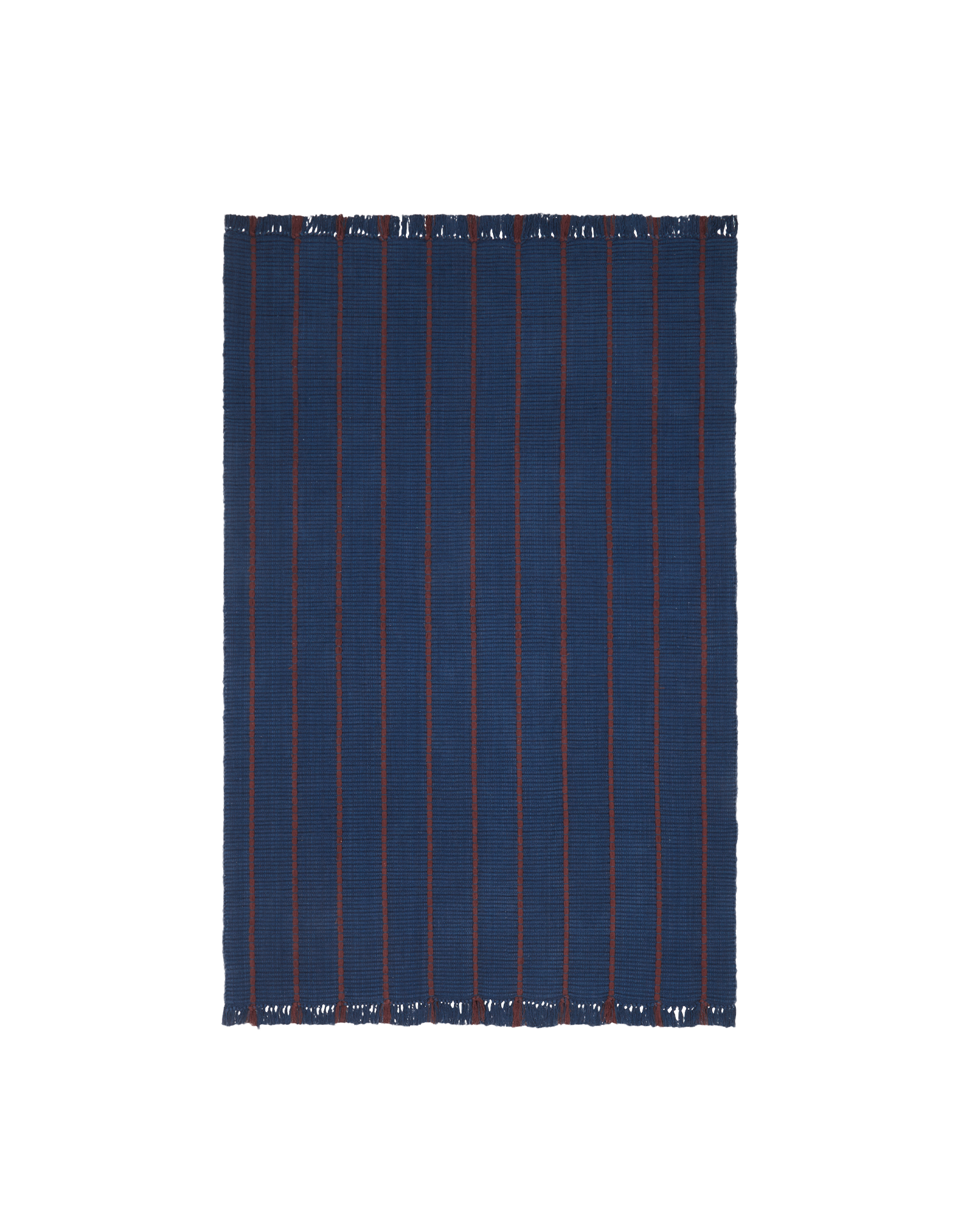 Tapis tressé en coton - Marine