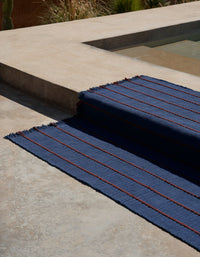 Tapis tressé en coton - Marine