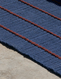 Tapis tressé en coton - Marine