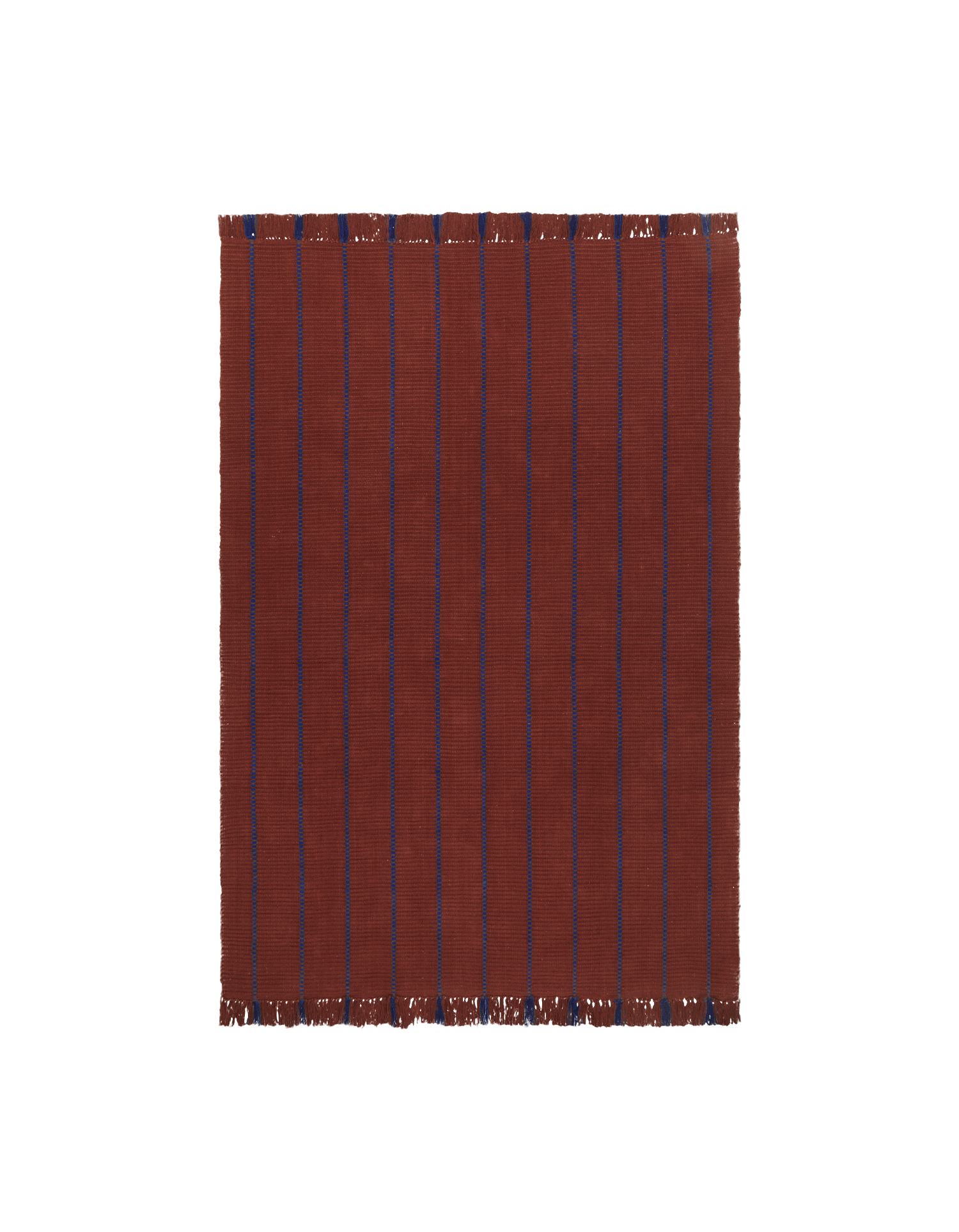 Tapis tressé en coton - Terracotta