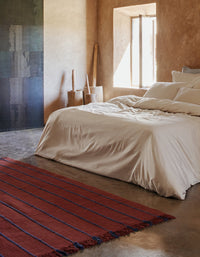 Tapis tressé en coton - Terracotta
