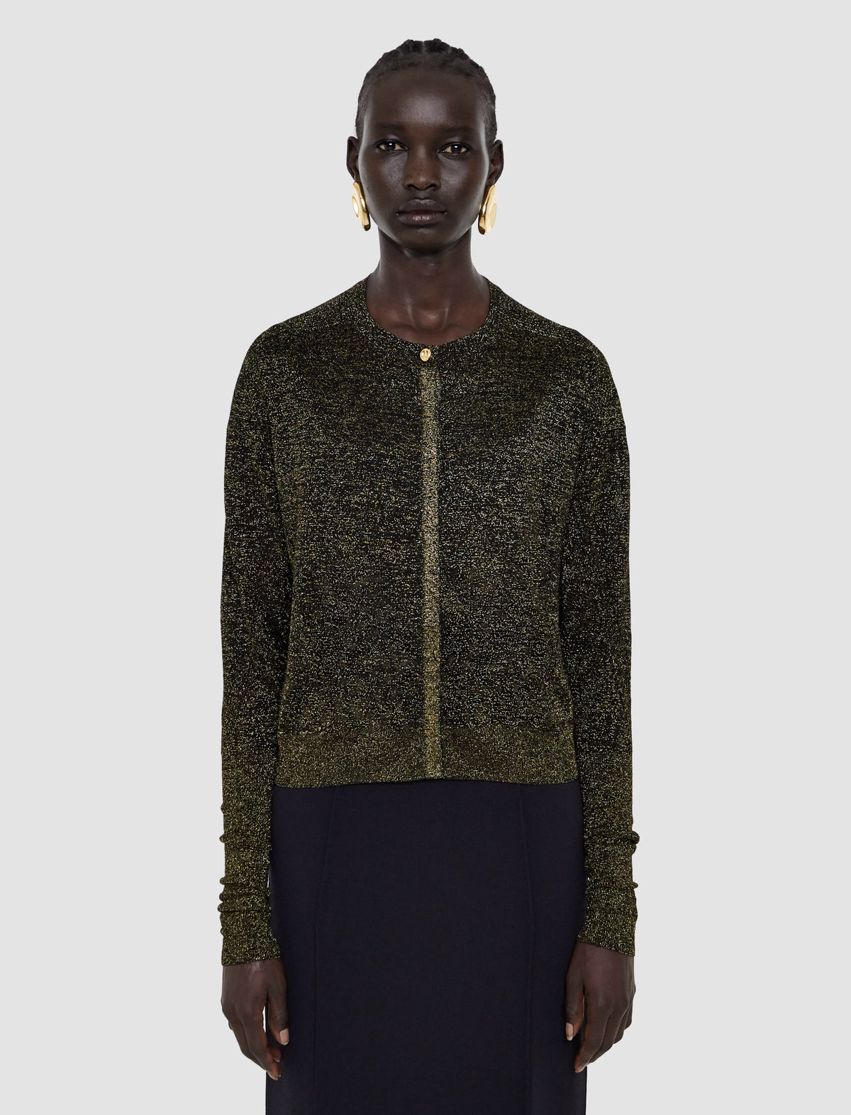 Black & Gilt Cardigan Maille - Black & Gilt