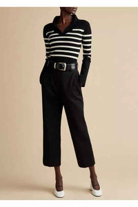 Top Kleo - Black & Ivory Stripe