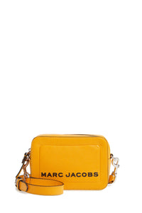 The Box Crossbody bag in leather - Golden Poppy