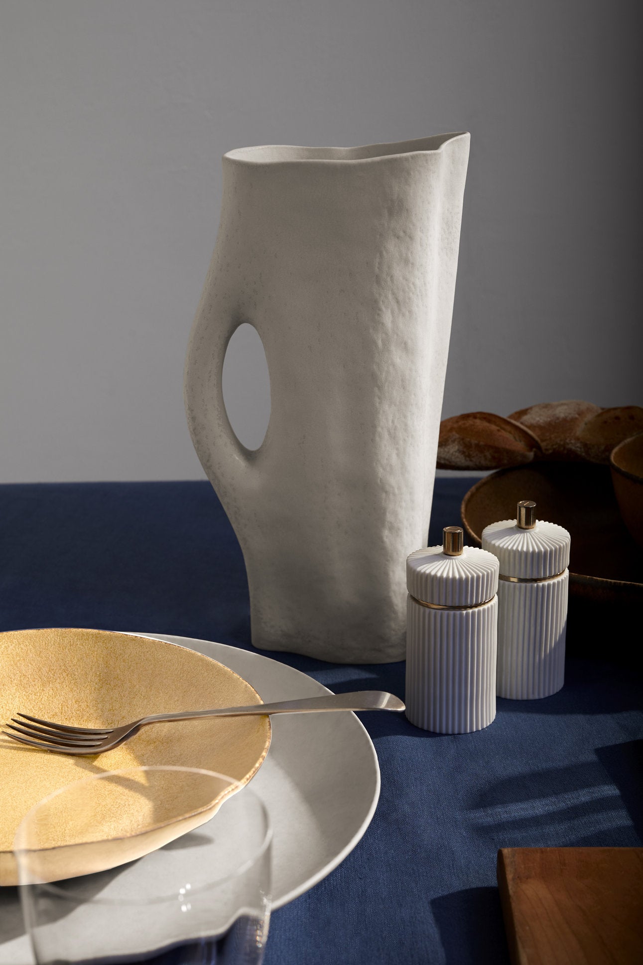 Pichet Timna en porcelaine - Blanc