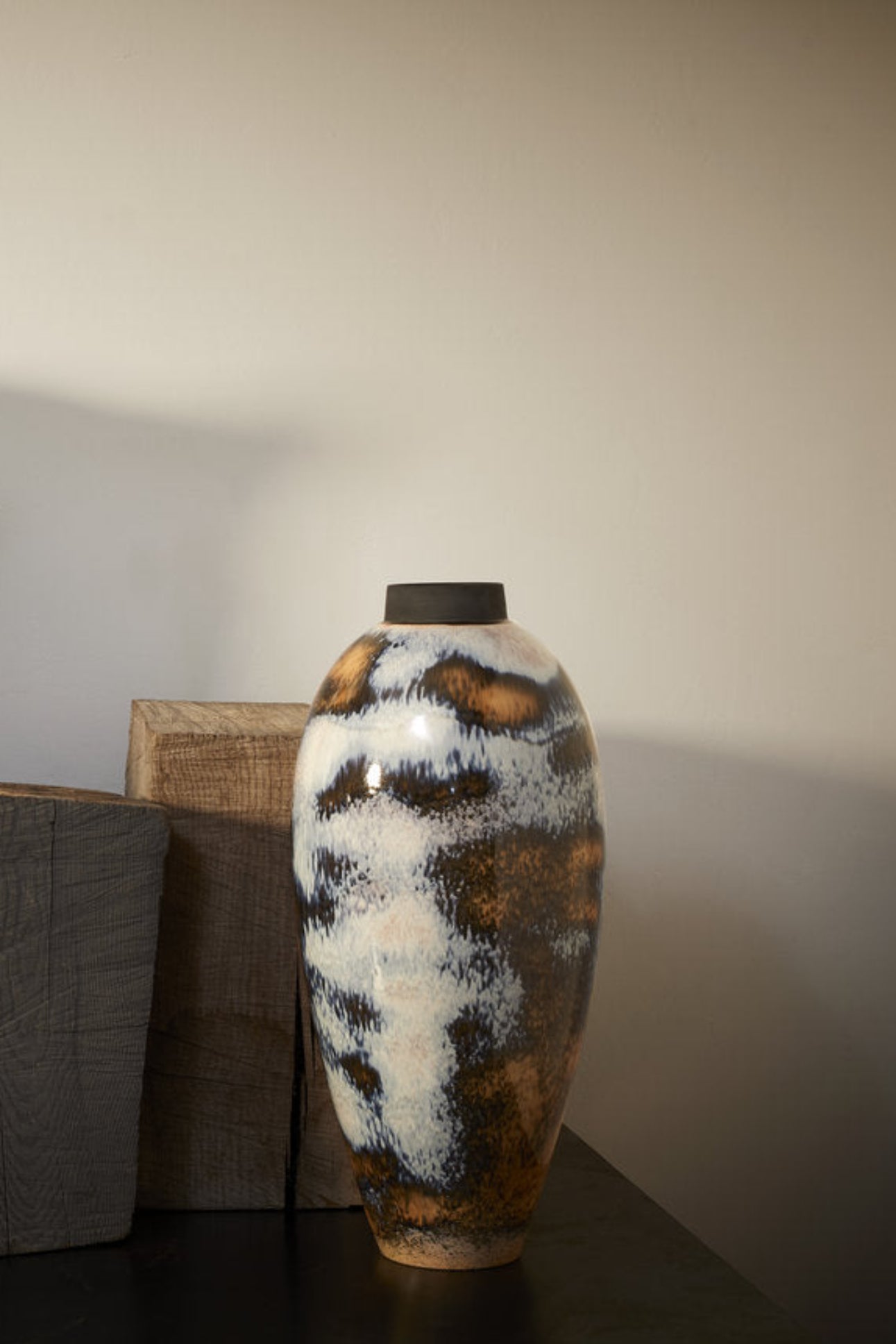 Grand vase Terra - Bleu & Orange