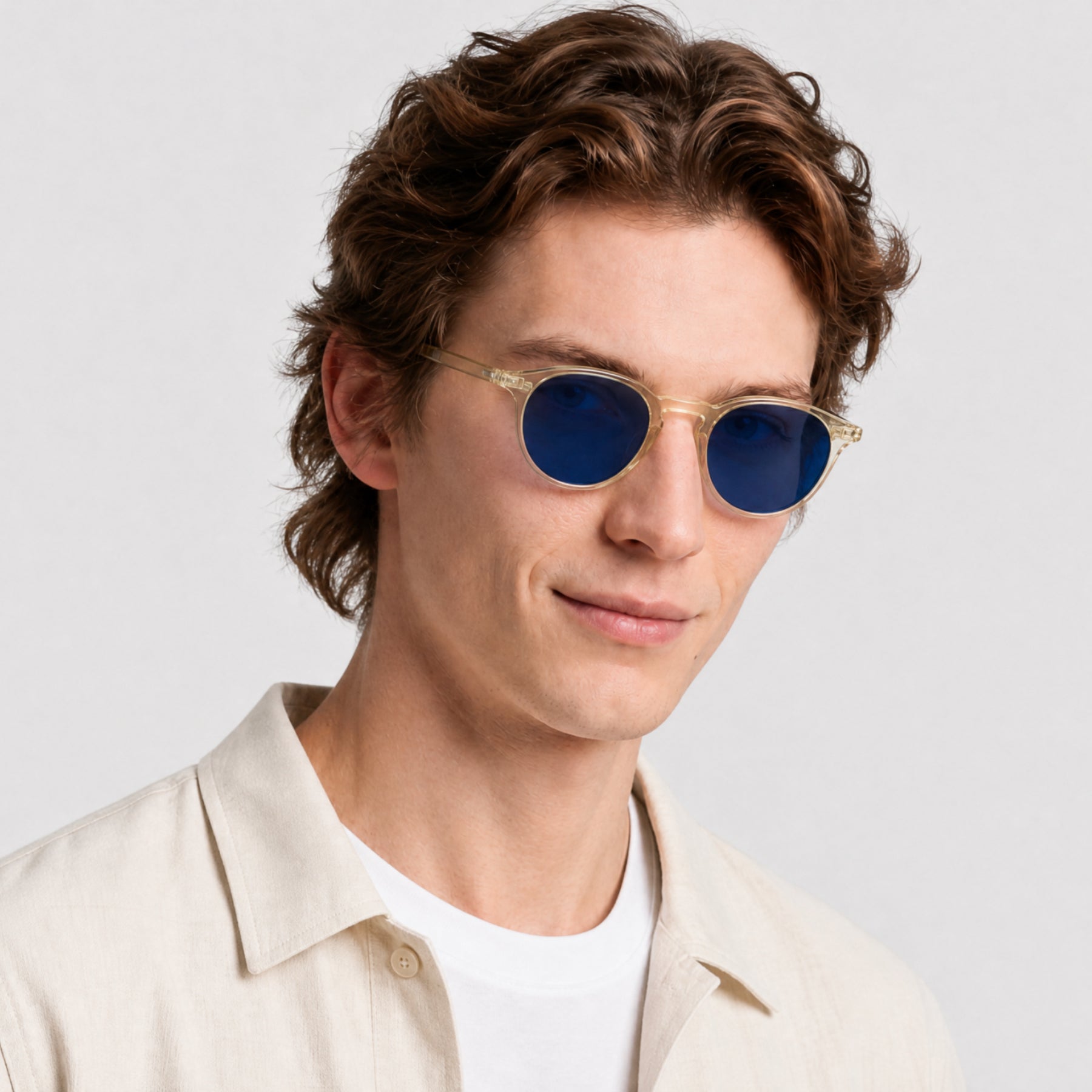 Lunettes de soleil Princeton - Shiny Beige & Gradient Blue